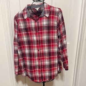 🧣🧣🧣BOGOHO🧣🧣🧣Red and Black Plaid Shirt-size 22/24
